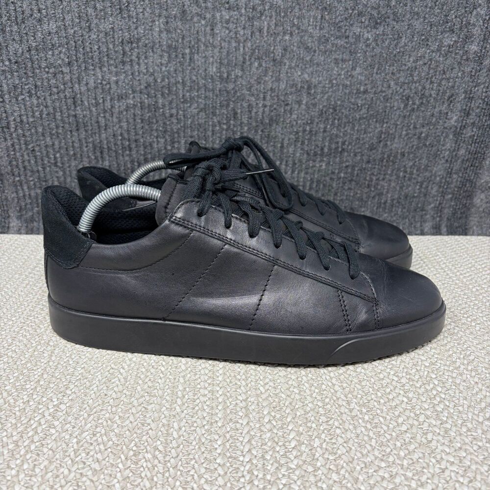 Ecco Street Lite Retro Sneakers Black Leather Low Top Casual Shoes Men’s 44 10